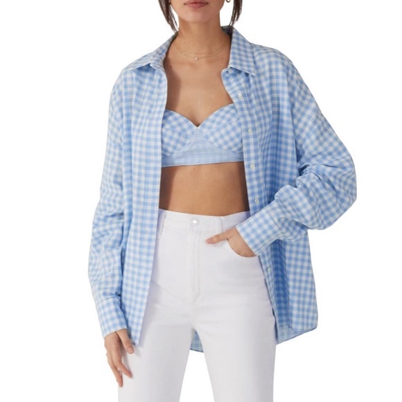 FAVORITE DAUGHTER GINGHAM BUTTON DOWN - Picture 1 of 5